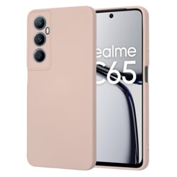 Husa silicon Realme C65 Techsuit SoftFlex, roz pudra