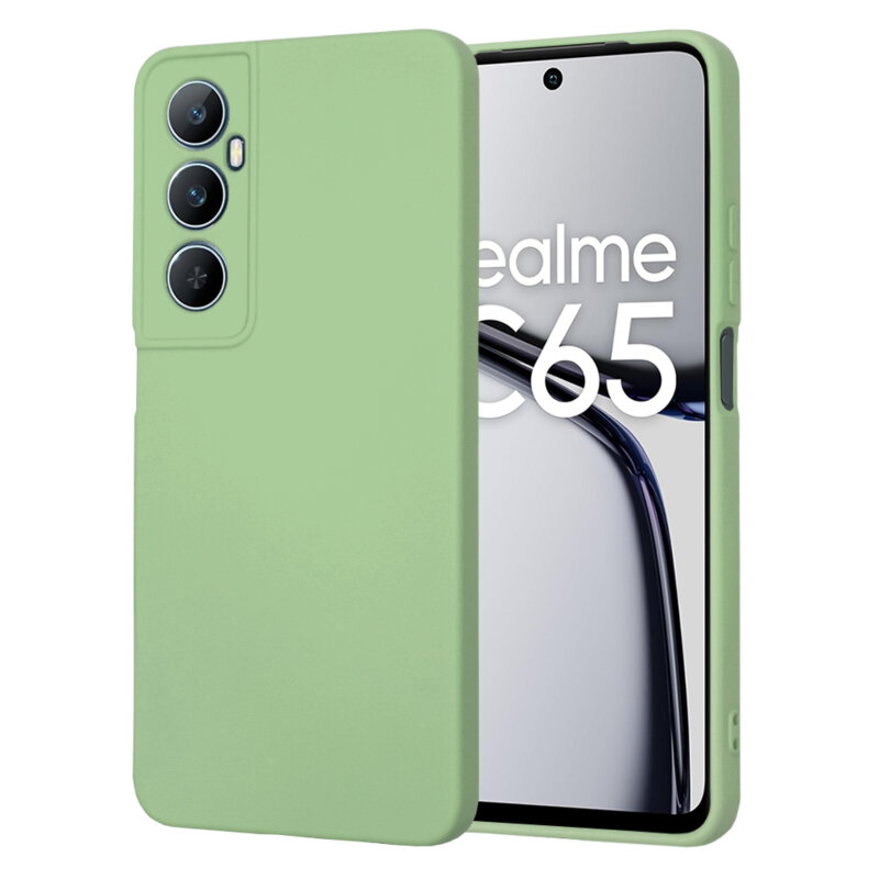 Husa silicon Realme C65 Techsuit SoftFlex, verde deschis