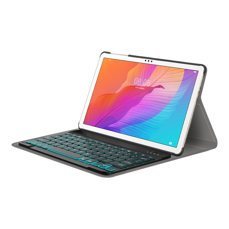 Husa Honor Pad X8 cu tastatura magnetica wireless RGB Techsuit CozyTab, negru