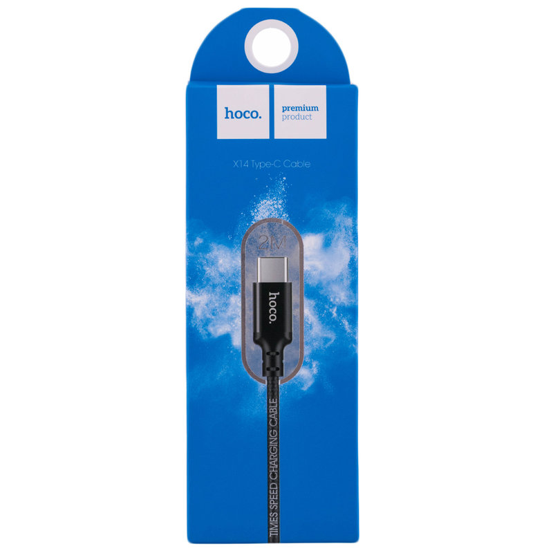 Cablu de date Type-C Hoco X14, 3A, 2m, negru