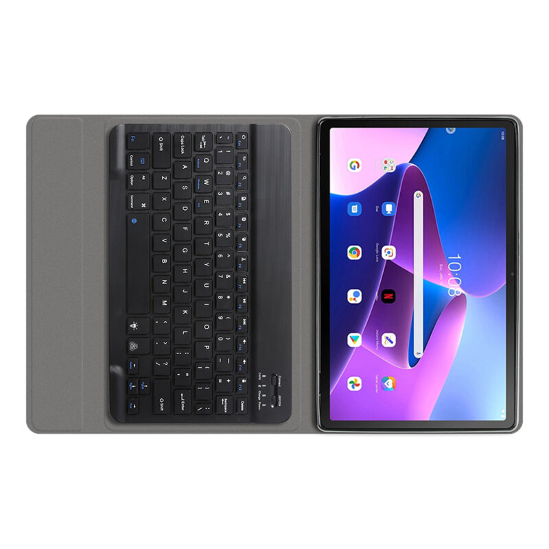 Husa Huawei MatePad 11 cu tastatura magnetica wireless RGB Techsuit CozyTab, negru