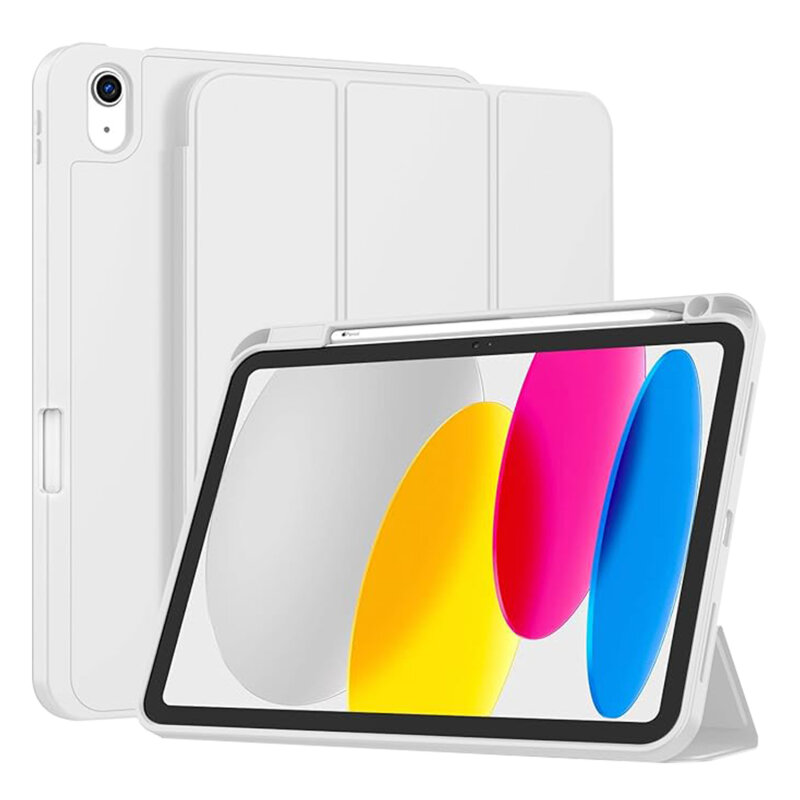 Husa iPad 10 (2022) 10.9 Techsuit Flex Trifold Pen, gri