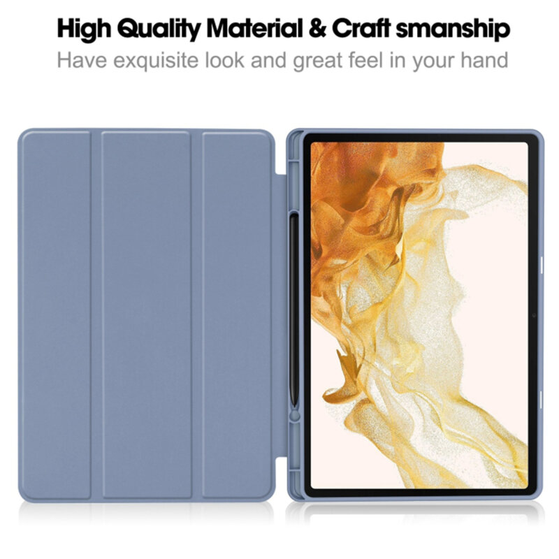 Husa Samsung Galaxy Tab S7 Plus 12.4 T970/T976 Techsuit Flex Trifold Pen, mov
