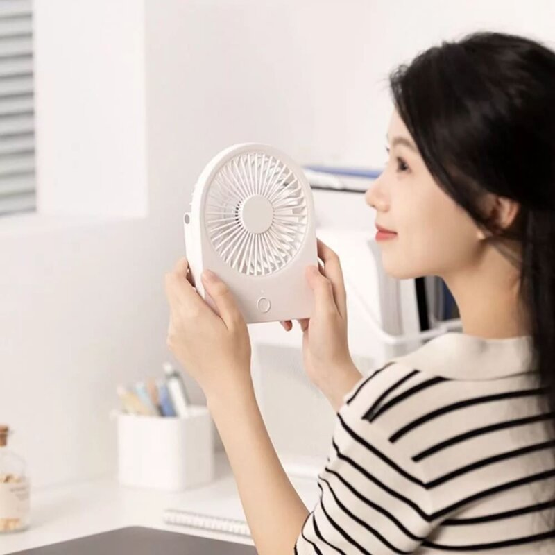 Mini ventilator birou silentios portabil Techsuit, roz, CT-108