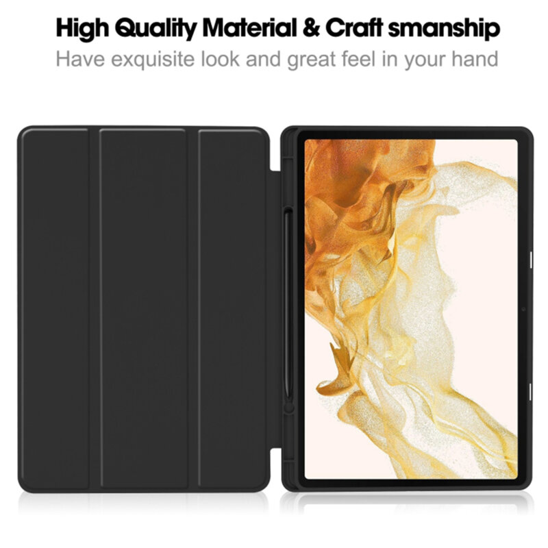 Husa Samsung Galaxy Tab S8 Ultra Techsuit Flex Trifold Pen, gri