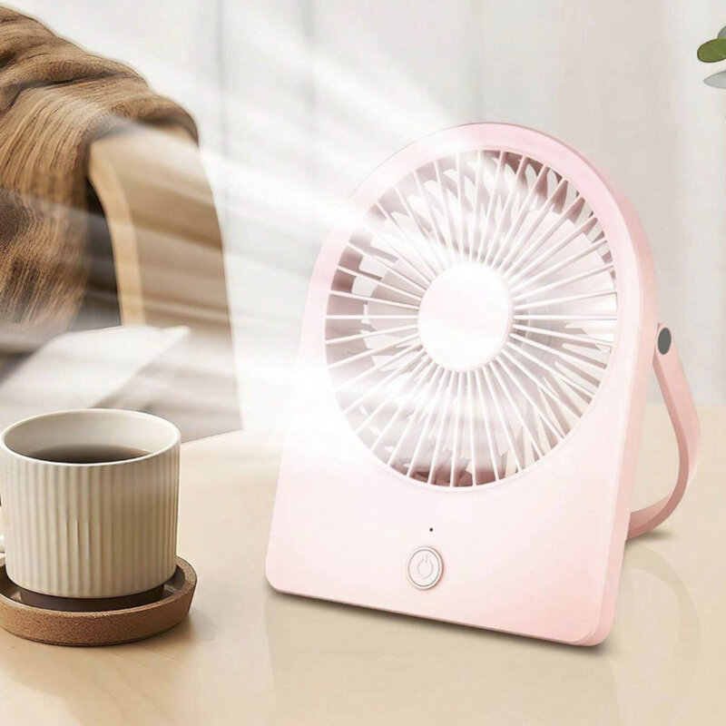 Mini ventilator birou silentios portabil Techsuit, alb, CT-108