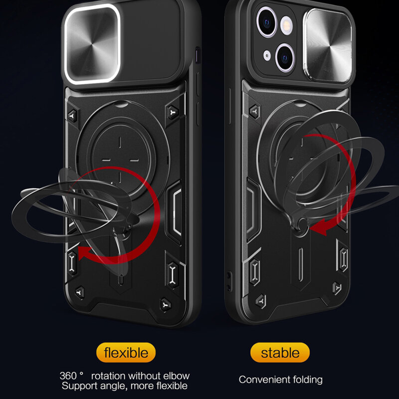 Husa iPhone 15 Techsuit CamGuard Pro, roz auriu