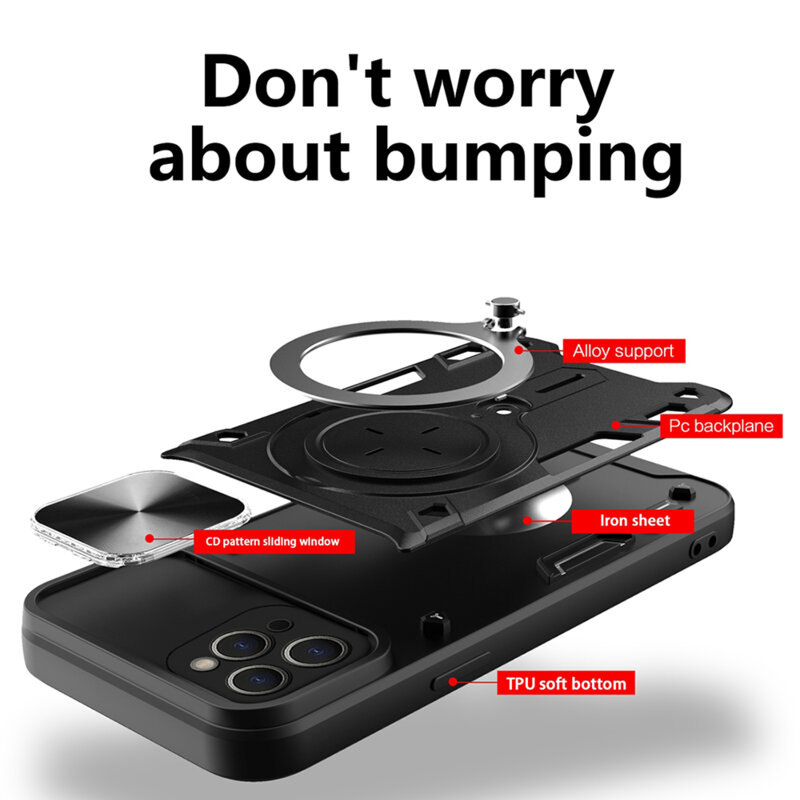 Husa iPhone 12 Pro Techsuit CamGuard Pro, albastru