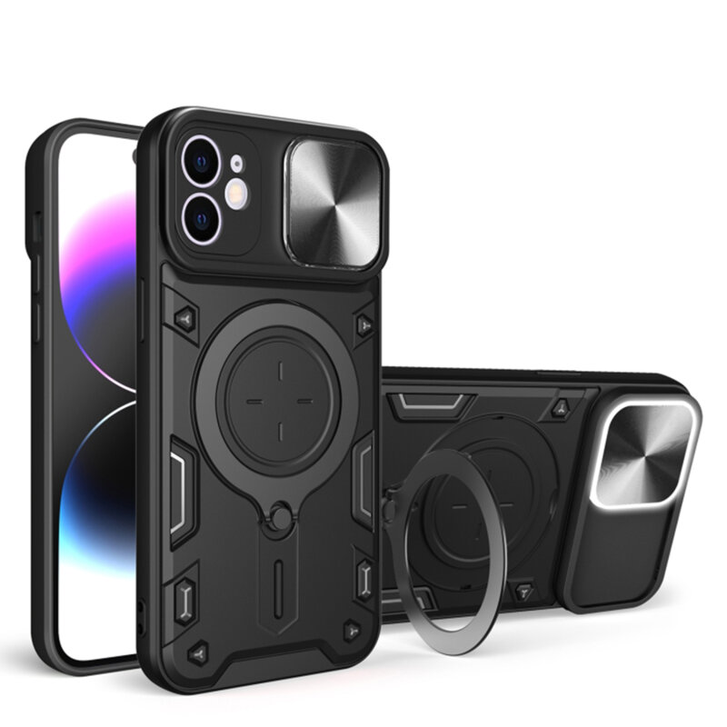 Husa iPhone 12 Techsuit CamGuard Pro, negru