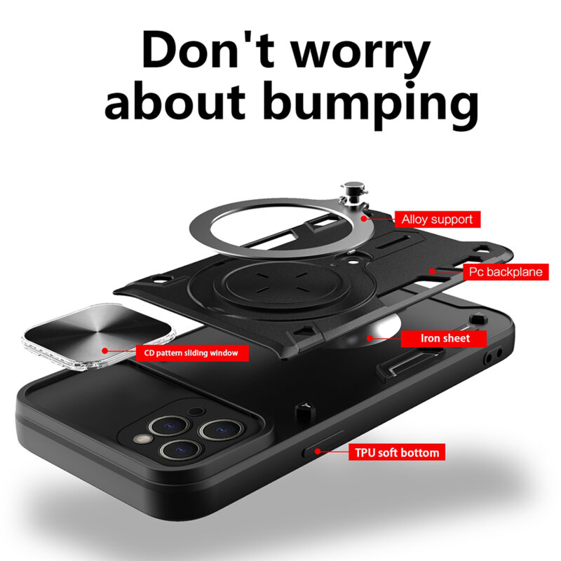 Husa iPhone 12 Pro Max Techsuit CamGuard Pro, negru