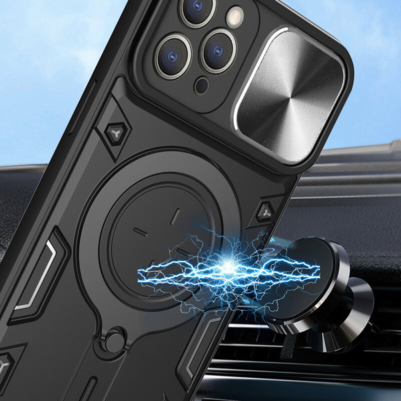 Husa iPhone 12 Pro Max Techsuit CamGuard Pro, negru