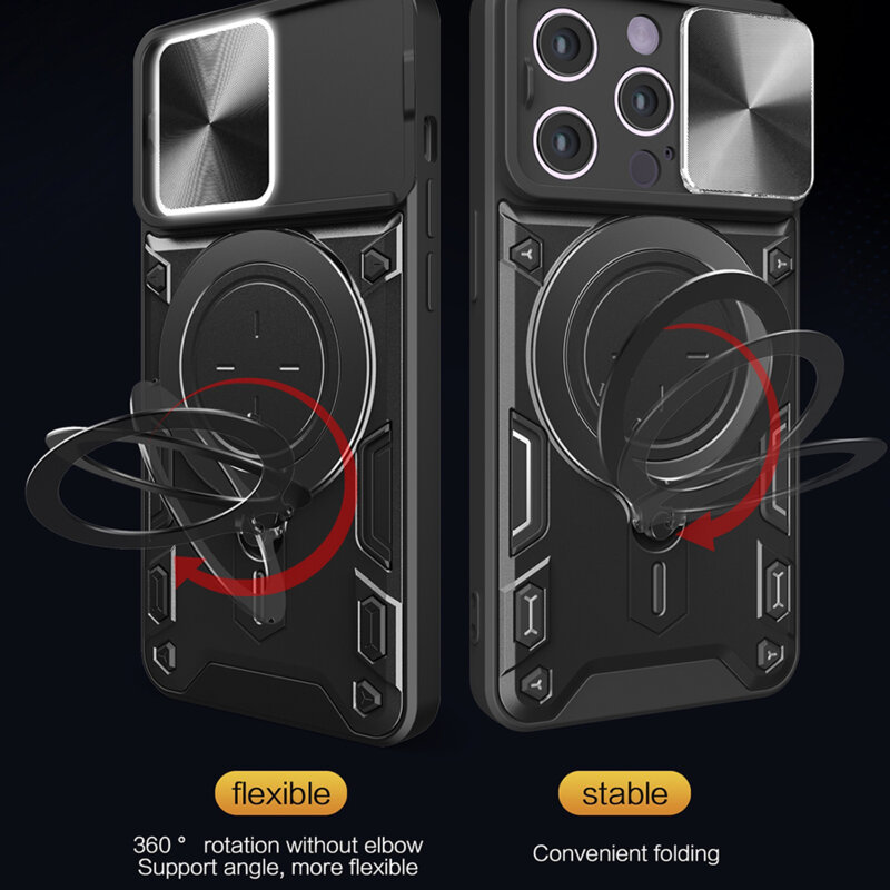 Husa iPhone 14 Pro Techsuit CamGuard Pro, roz auriu
