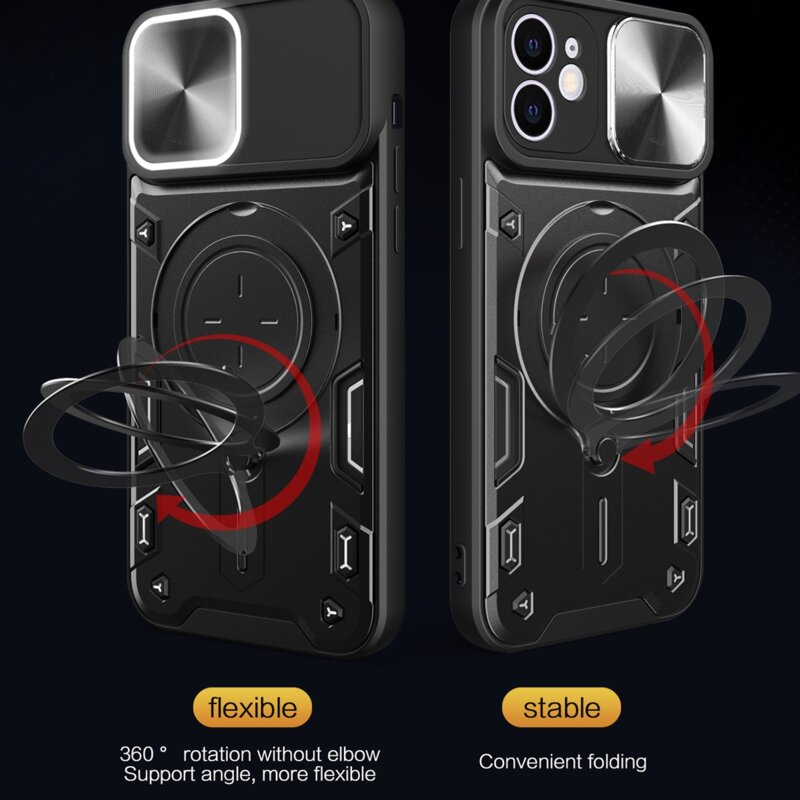 Husa iPhone 13 Techsuit CamGuard Pro, roz auriu