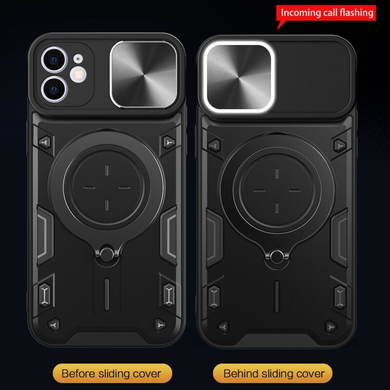 Husa iPhone 13 Techsuit CamGuard Pro, roz auriu