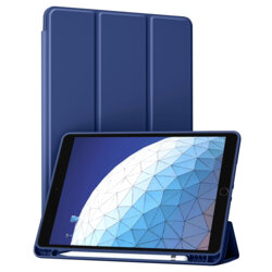 Husa iPad Air 2019 Techsuit Flex Trifold Pen, bleumarin