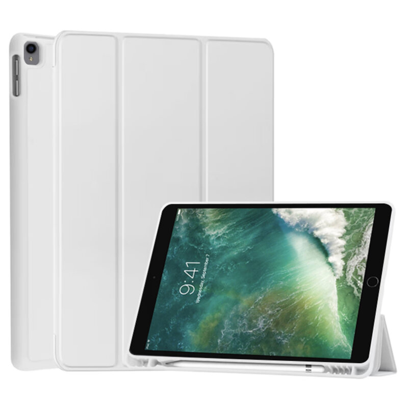 Husa iPad Pro 10.5 2017 Techsuit Flex Trifold Pen, negru