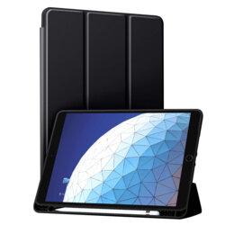 Husa iPad Air 2019 Techsuit Flex Trifold Pen, negru