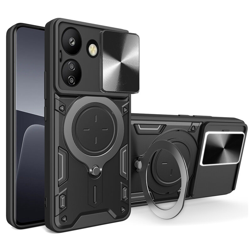 Husa Xiaomi Poco C65 Techsuit CamGuard Pro, negru