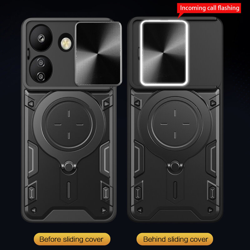 Husa Xiaomi Poco C65 Techsuit CamGuard Pro, negru