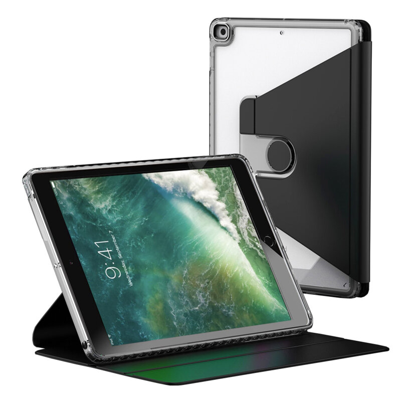 Husa iPad 2017 9.7 A1822/A1823 Techsuit Crystal Vision, negru