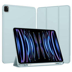Husa iPad Pro 12.9 (2022) Techsuit Flex Trifold Pen, bleu