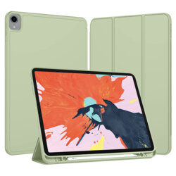 Husa iPad Pro 2018 12.9 A2014/A1895 Techsuit Flex Trifold Pen, verde deschis