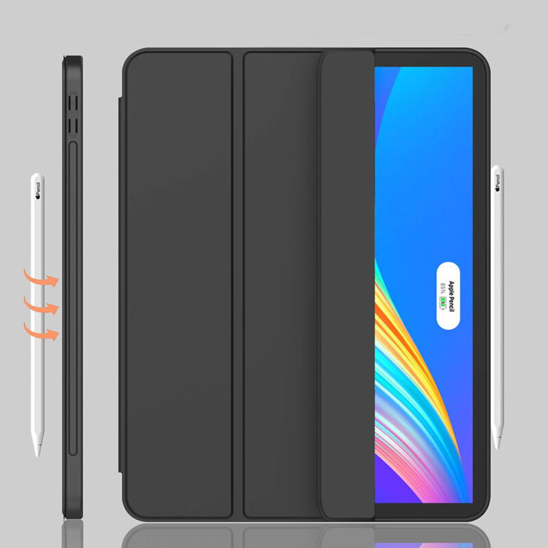 Husa iPad Pro 2018 12.9 A1876/A1983 Techsuit Flex Trifold Pen, bleu