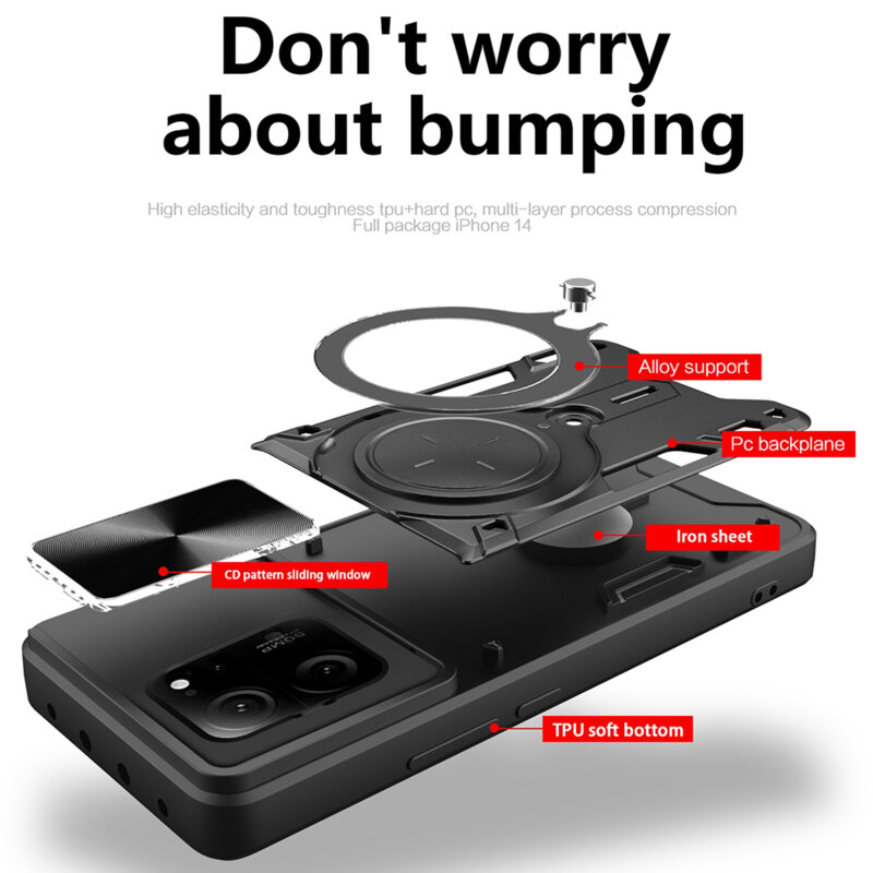 Husa Xiaomi 13T Techsuit CamGuard Pro, negru