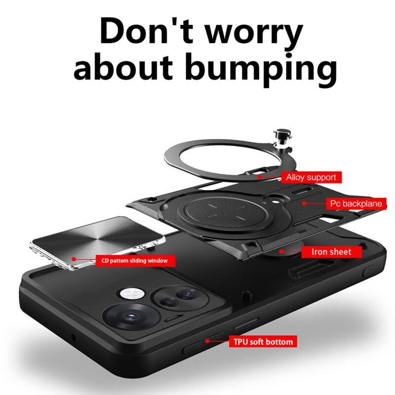 Husa Oppo Reno11 F Techsuit CamGuard Pro, rosu