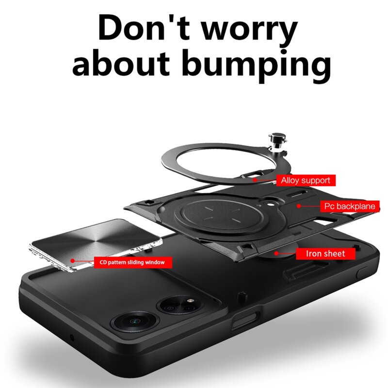 Husa Oppo A98 5G Techsuit CamGuard Pro, negru
