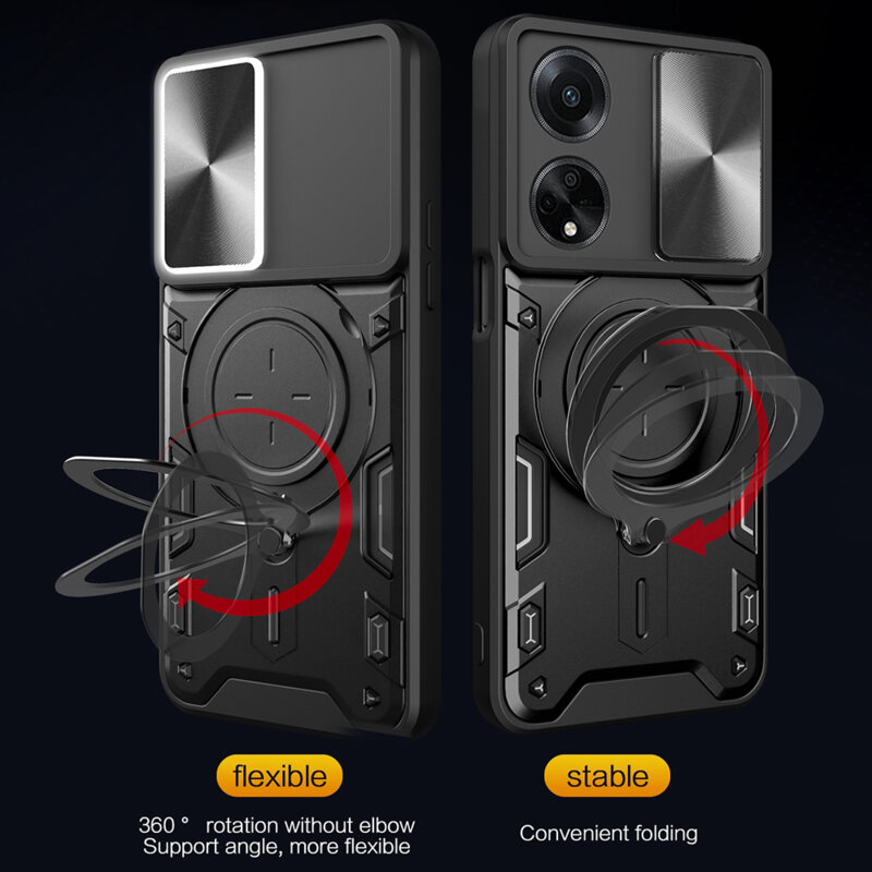 Husa Oppo A98 5G Techsuit CamGuard Pro, negru