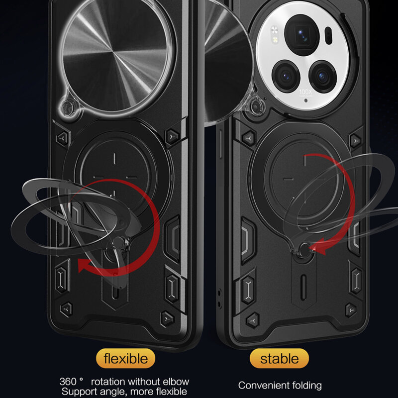 Husa Honor Magic6 Pro Techsuit CamGuard Pro, negru