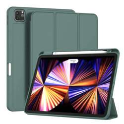 Husa iPad Pro 2020 11.0 A2068/A2230 Techsuit Flex Trifold Pen, verde inchis