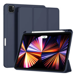 Husa iPad Pro 2020 11.0 A2068/A2230 Techsuit Flex Trifold Pen, bleumarin