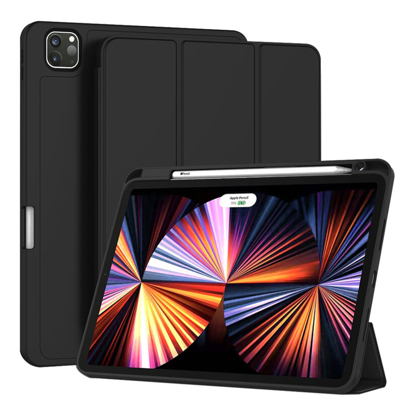 Husa iPad Pro 11 (2022) Techsuit Flex Trifold Pen, negru