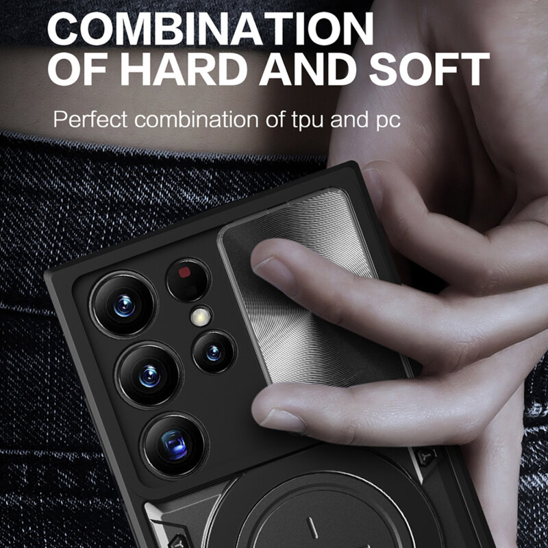 Husa Samsung Galaxy S24 Ultra Techsuit CamGuard Pro, negru