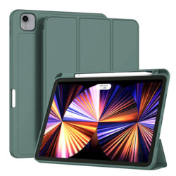Husa iPad Pro 2018 11.0 A2013/A1934 Techsuit Flex Trifold Pen, verde inchis
