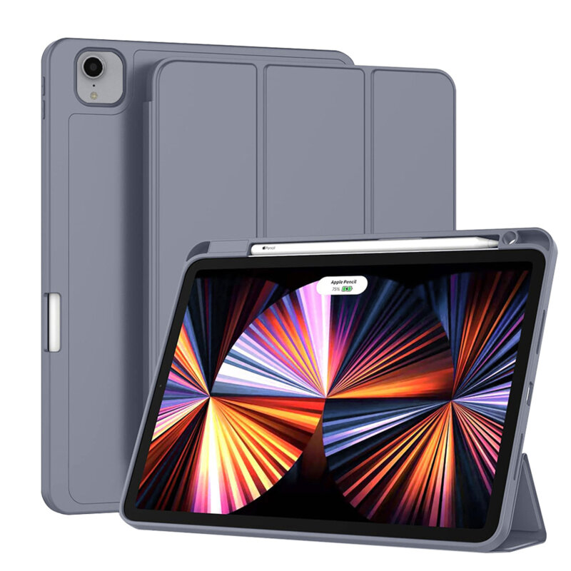 Husa iPad Pro 2018 11.0 A2013/A1934 Techsuit Flex Trifold Pen, mov