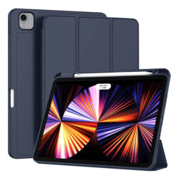 Husa iPad Pro 2018 11.0 A2013/A1934 Techsuit Flex Trifold Pen, bleumarin