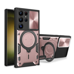 Husa Samsung Galaxy S23 Ultra Techsuit CamGuard Pro, roz auriu