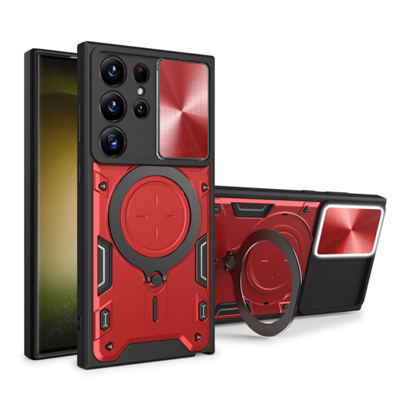 Husa Samsung Galaxy S23 Ultra Techsuit CamGuard Pro, rosu