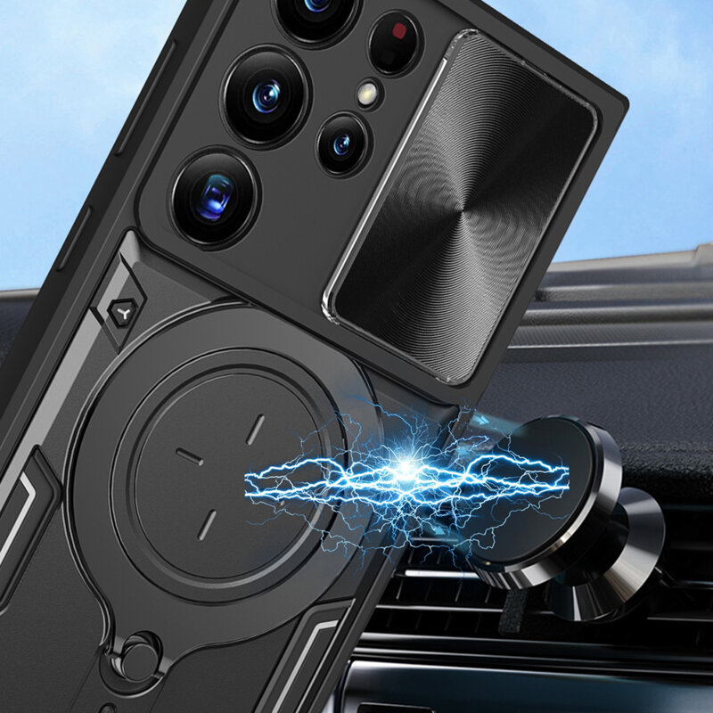 Husa Samsung Galaxy S23 Ultra Techsuit CamGuard Pro, negru