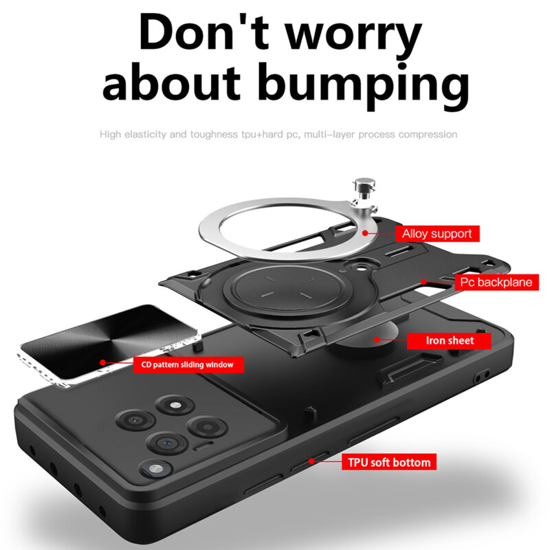 Husa OnePlus 12R Techsuit CamGuard Pro, albastru