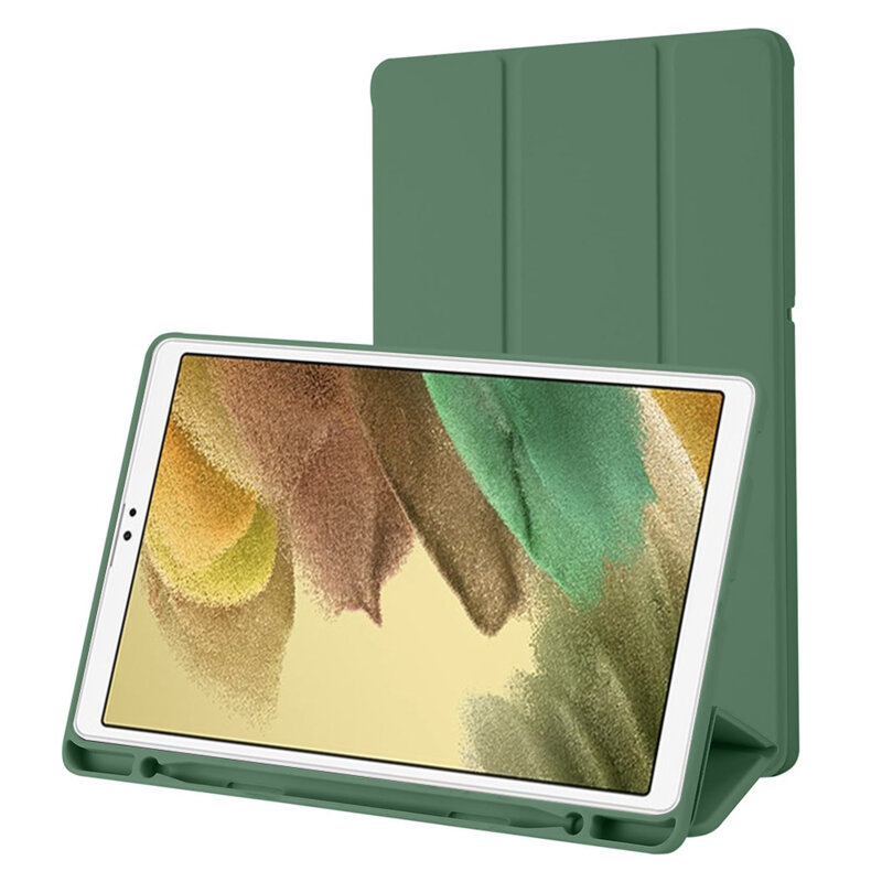 Husa Samsung Galaxy Tab A7 Lite Techsuit Flex Trifold Pen, verde inchis