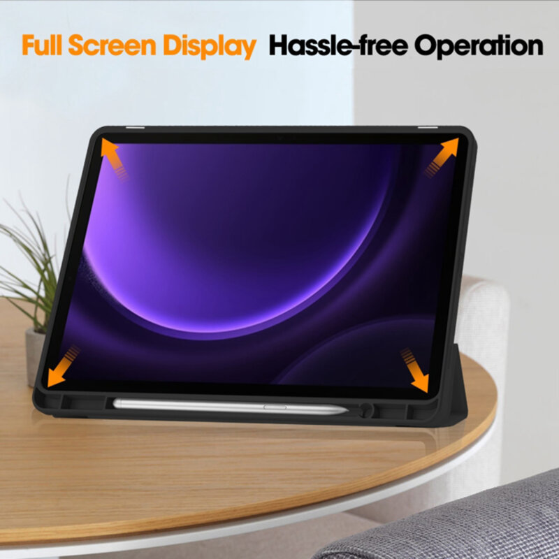 Husa Samsung Galaxy Tab S9 Techsuit Flex Trifold Pen, negru