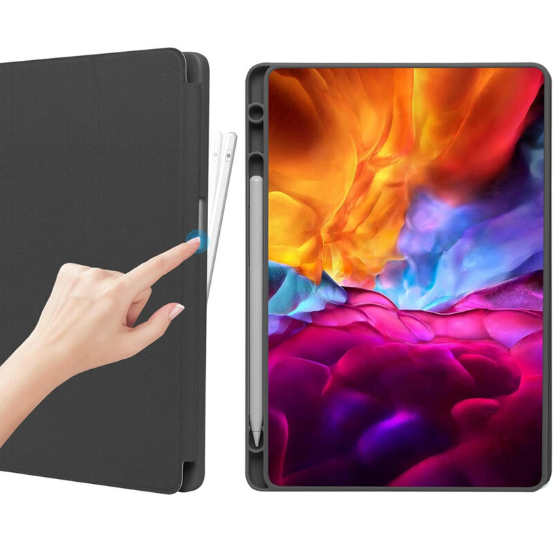 Husa Samsung Galaxy Tab A9 Plus Techsuit Flex Trifold Pen, bleumarin