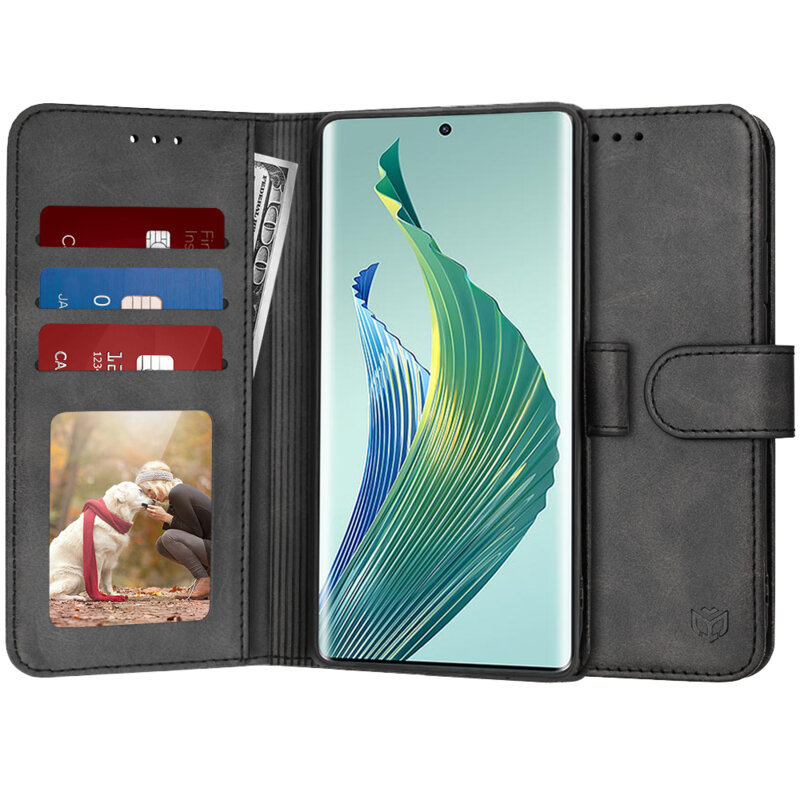 Husa 360 Honor Magic5 Lite Techsuit Diary Book, negru
