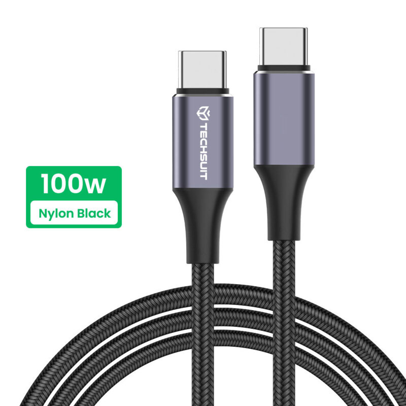 Cablu de date USB-C Super Fast Charging PD100W Techsuit PCB018, 1m