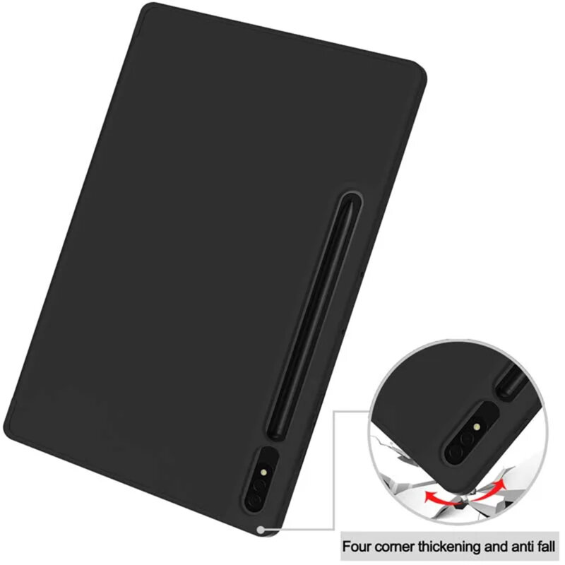 Husa Samsung Galaxy Tab S7 FE Techsuit Flex Trifold Pen, negru