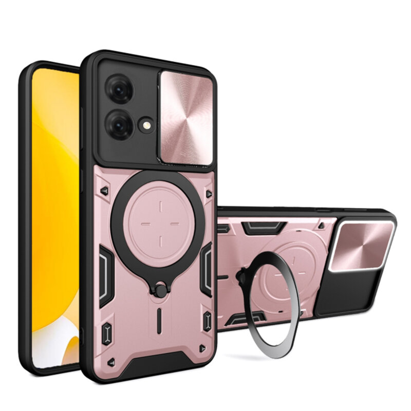 Husa Motorola Moto G84 Techsuit CamGuard Pro, roz auriu